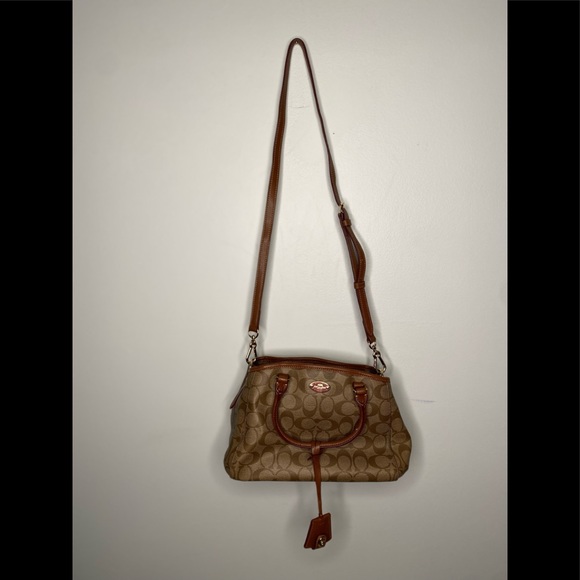 Coach Signature 2-way Satchel in Tan/Brown - Picture 2 of 12